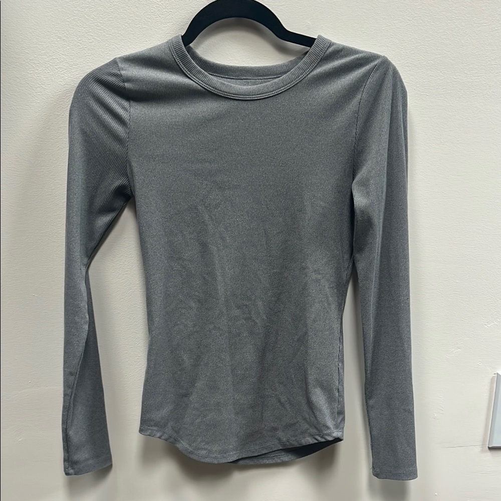Gray Long Sleeve Women's Top